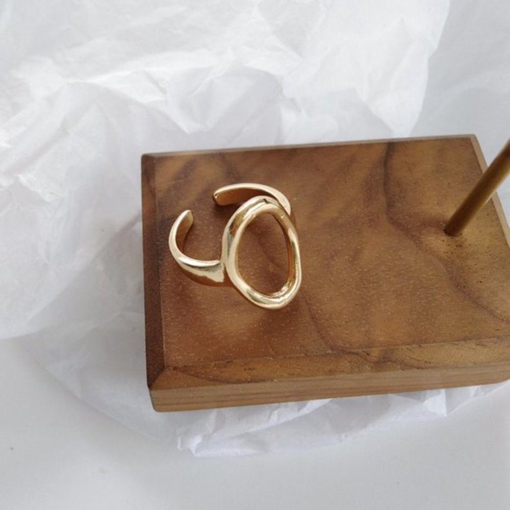 💕Last one Minimalist Oval Round Rings - Picture 5 of 7